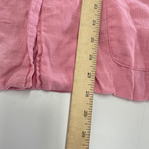 DL1961 Blazer Womens X Small Flamingo Pink Collared Slouchy Linen Jacket - Picture 11 of 13